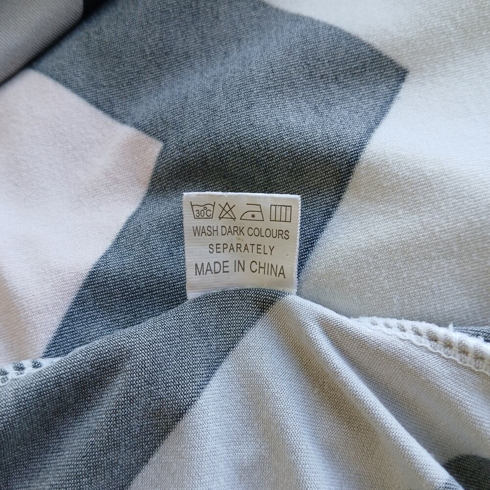 Upcycled Elastic-Free Maxi Skirt 2X / 3X plus size chevron pink grey casual - Picture 6 of 14